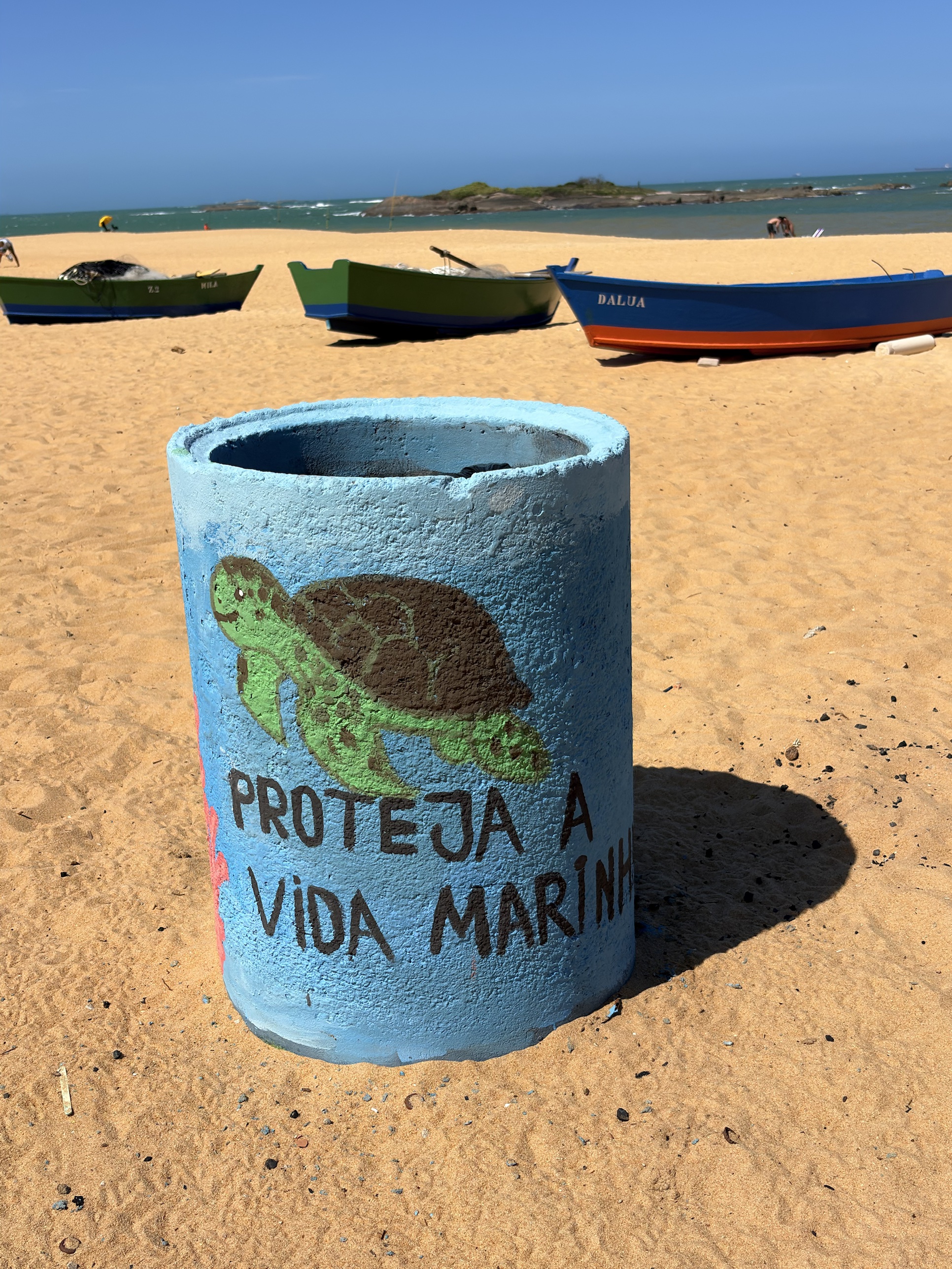 Cilindro com tartaruga marinha